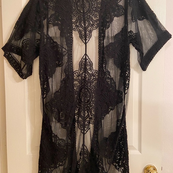 NWT SHEER BLACK DUSTER - Picture 4 of 16
